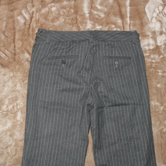 Express Design Studio Editor Trouser Suit Pants - Gray Striped - Pink Lining - Picture 10 of 12